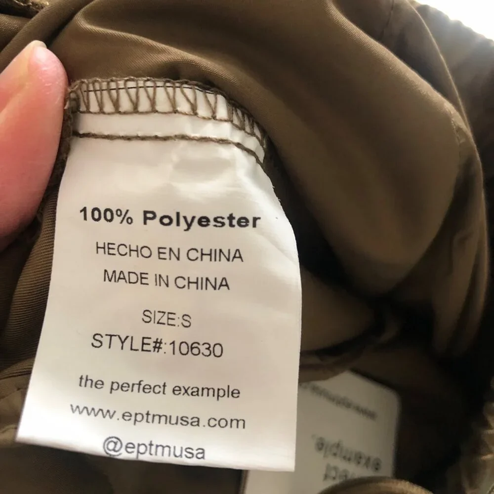 New EPTM Parachute Cargo Pants Brown Size Small